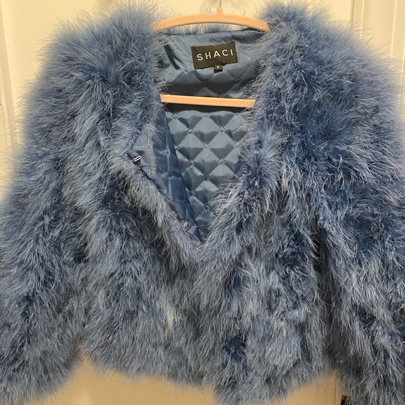 Jackets & Blazers - Blue furry jacket